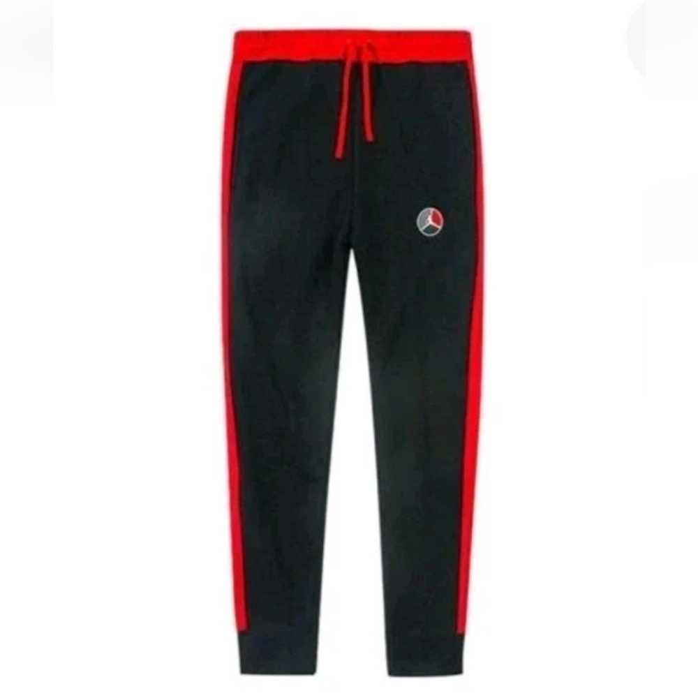 Jordan Mens Remastered Jogger 3X Black Gym Red Warm Up Pants Basketball Sporty